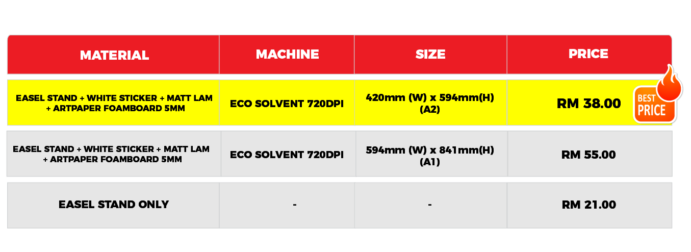 PRICE - EASEL STAND-02
