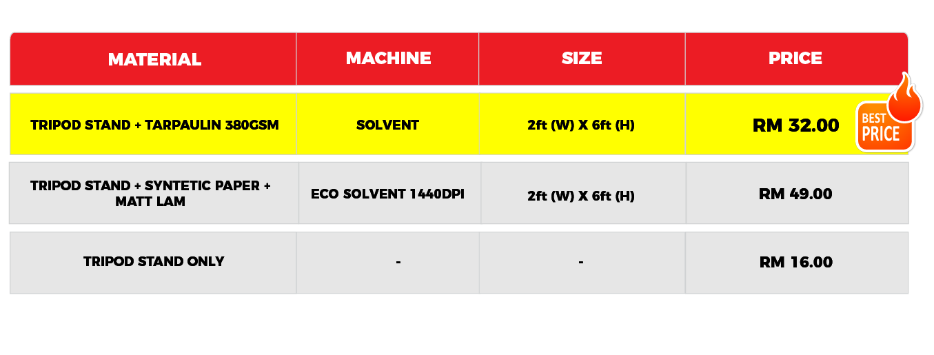 PRICE - TRIPOD STAND-01